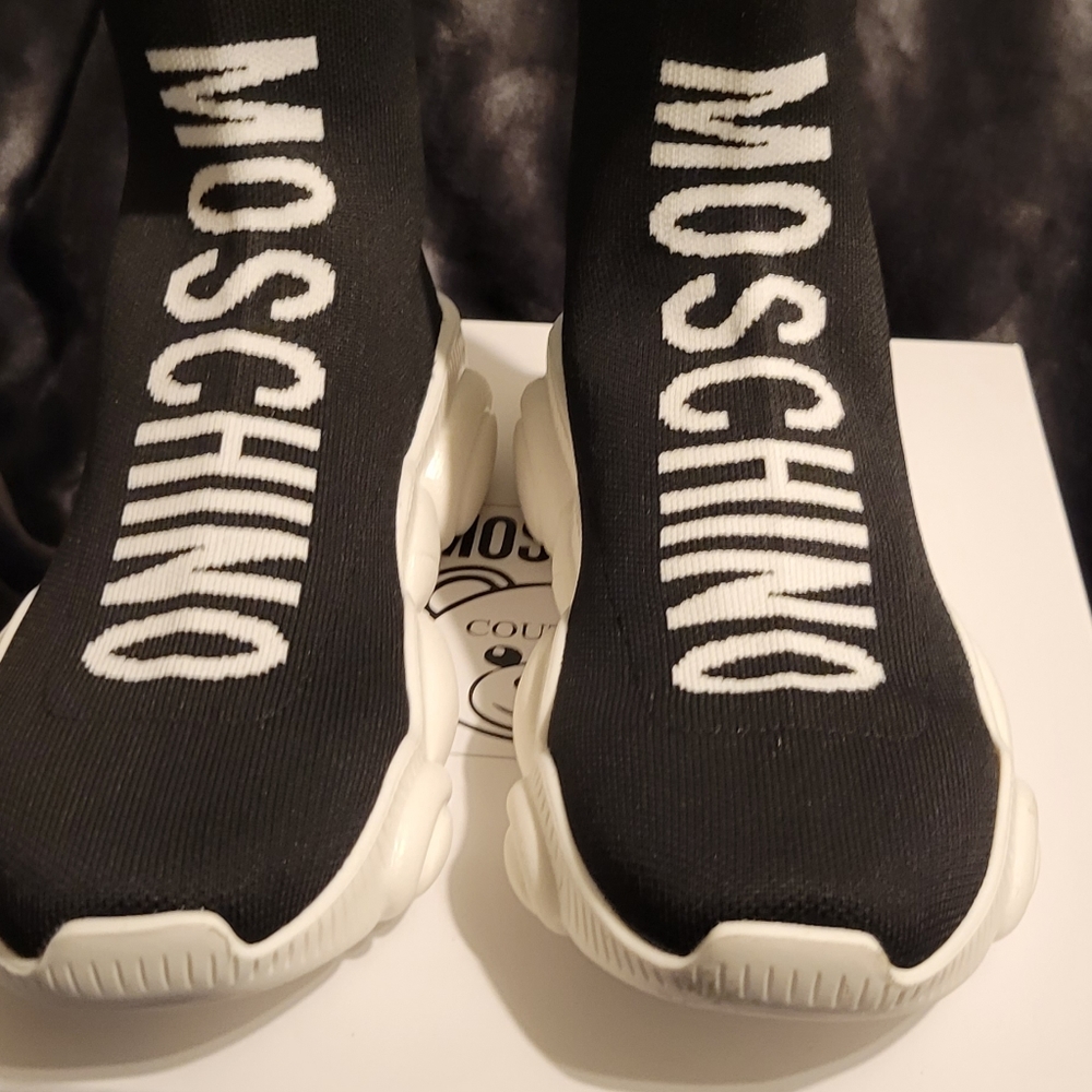 Moschino sock logo high-top